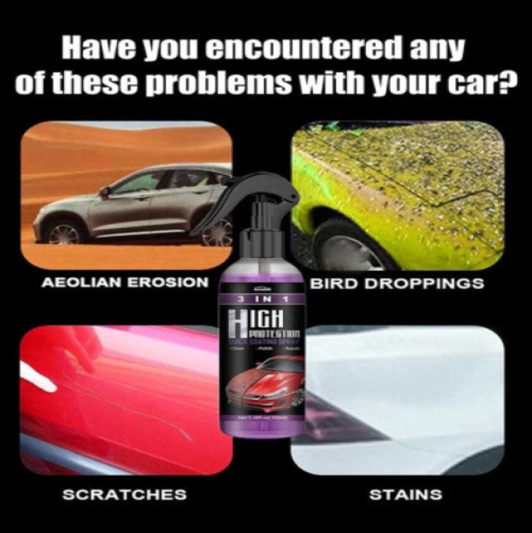 3 in 1 Car Shine/Scratch Spray ( Buy One Get One Free ) .