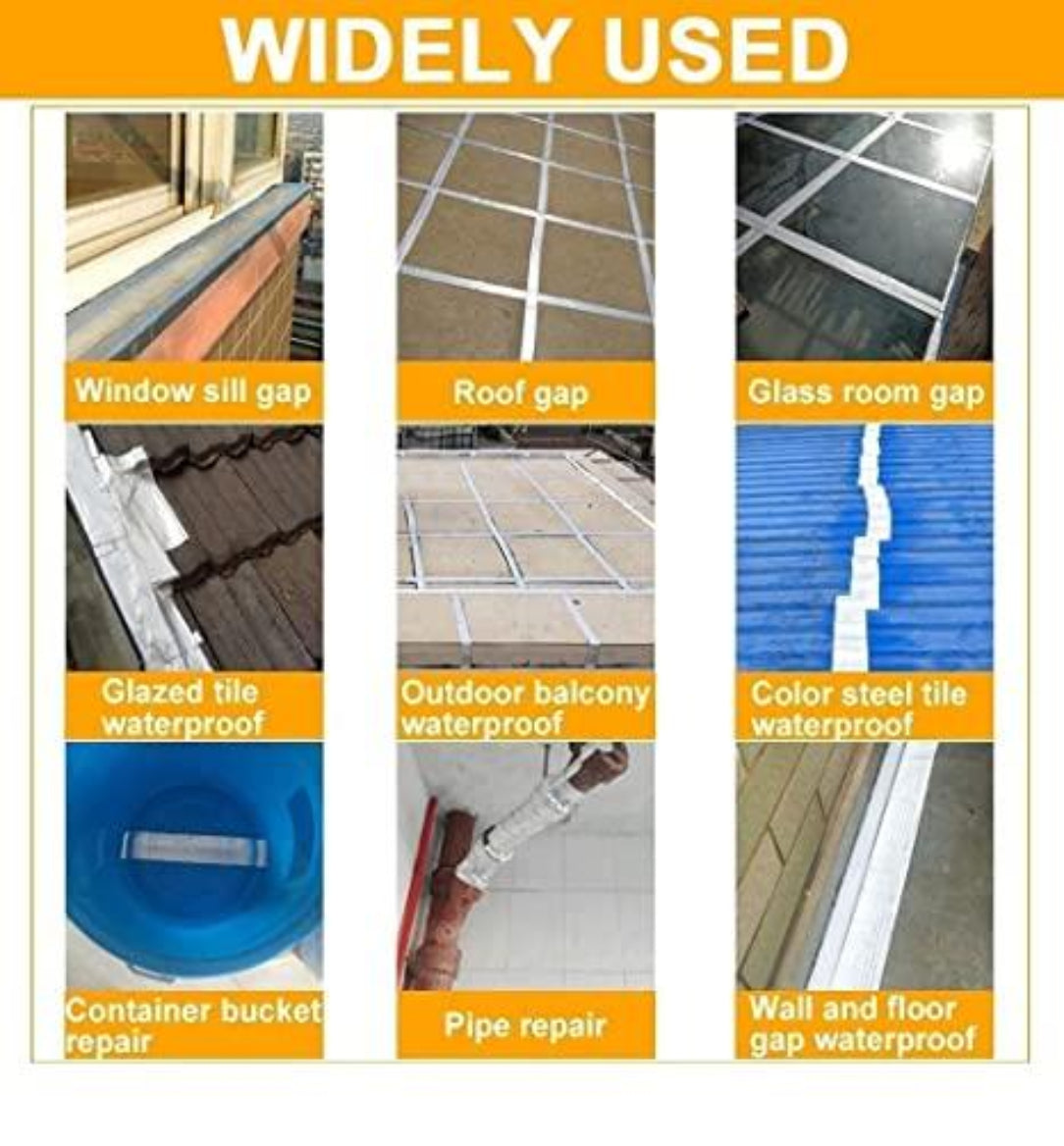 Product used in various construction and repair scenarios with labeled applications.