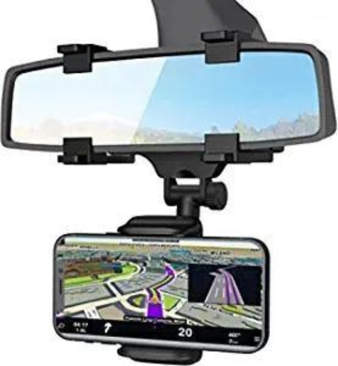 Multifunctional Rearview Mirror Phone Holder .
