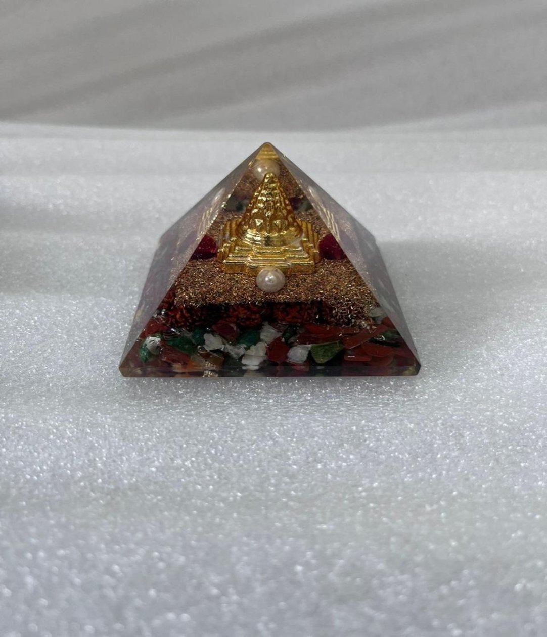 Originate Pyramid Shri Yantra With Rudraksha .