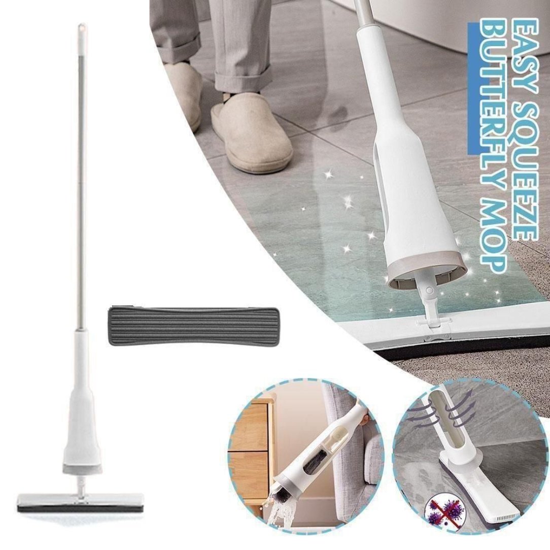 Self Squeezing Mop, Folding Sponge Mop, Absorbs More