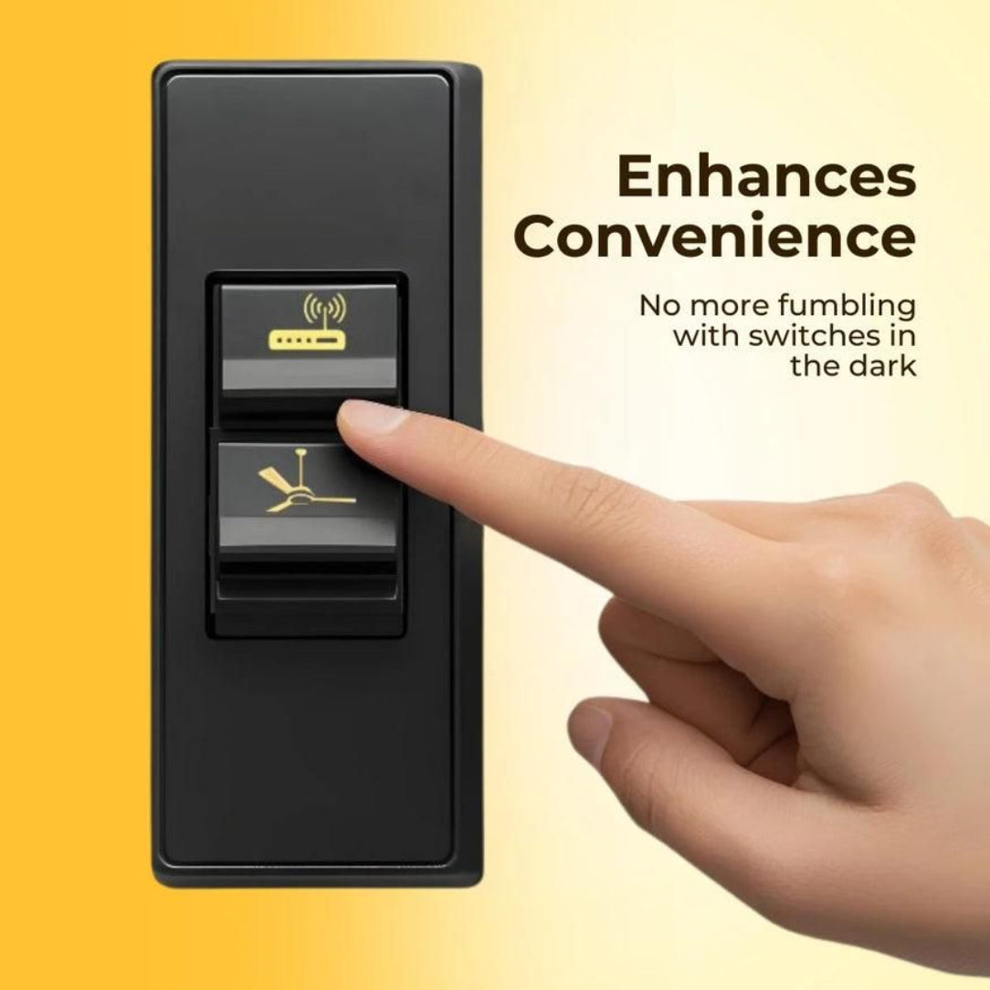 Gold Switch Stickers .