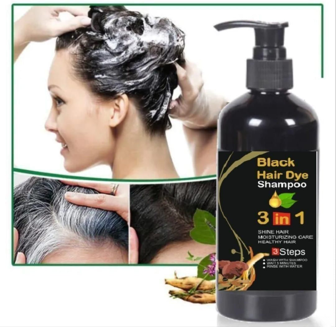 Black Hair Shampoo 100ML Each_Buy One Get One Free .