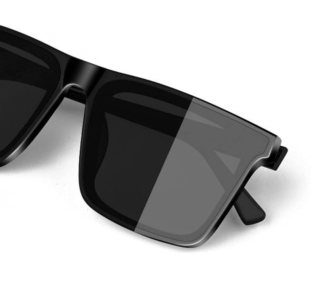 Polarized Retro Square Sunglasses .