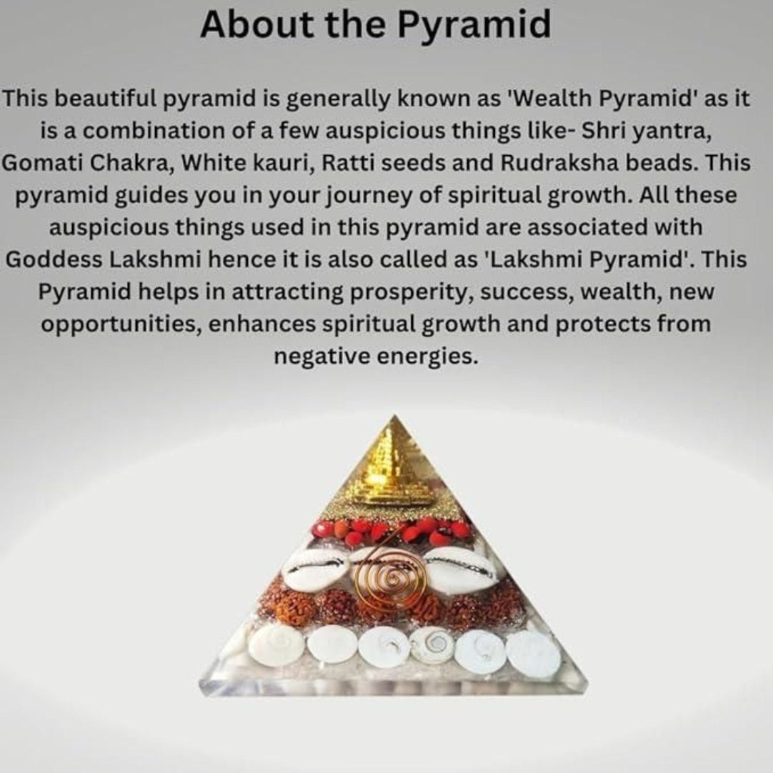 Crystal Wealth Gomati Chakra Shree Yantra Pyramid .