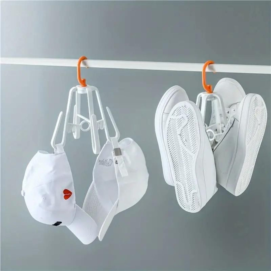 Multi-functional Hanger Rotating Drying Rack With 4 Hooks