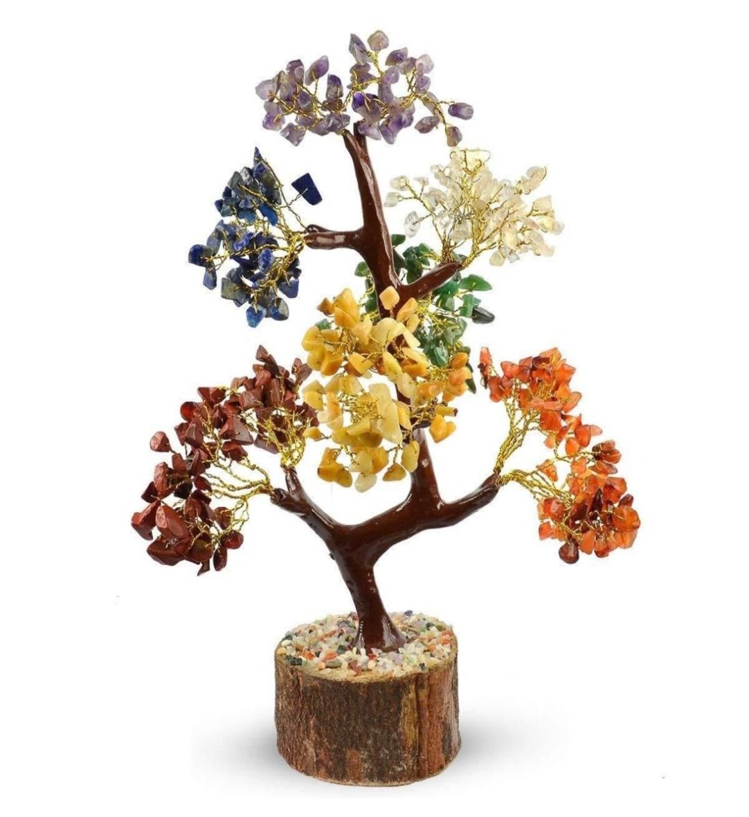 7 Chakra Natural Gemstone Crystal Tree .
