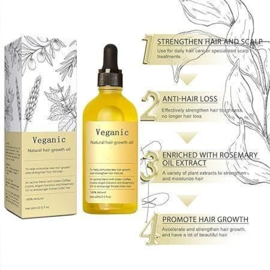 Natural Hair Growth Oil ( Buy One Get One Free )