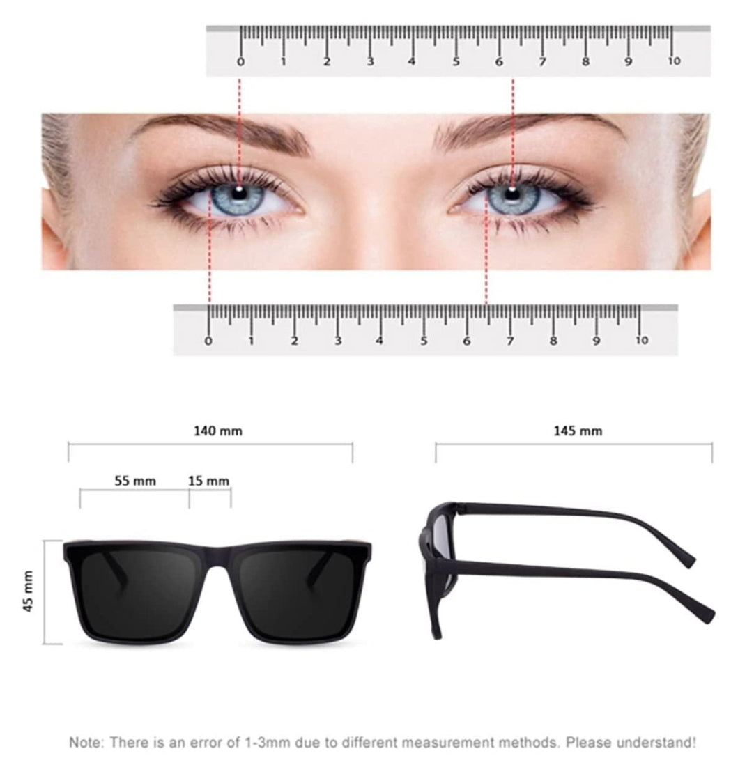 Polarized Retro Square Sunglasses .