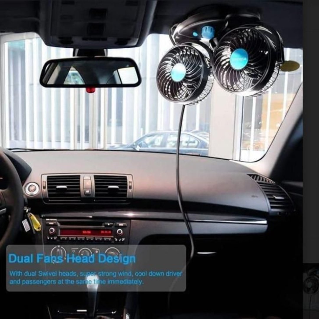 Car Air Circulation Fan 360, Rotatable Auto Car Cooling Fan .