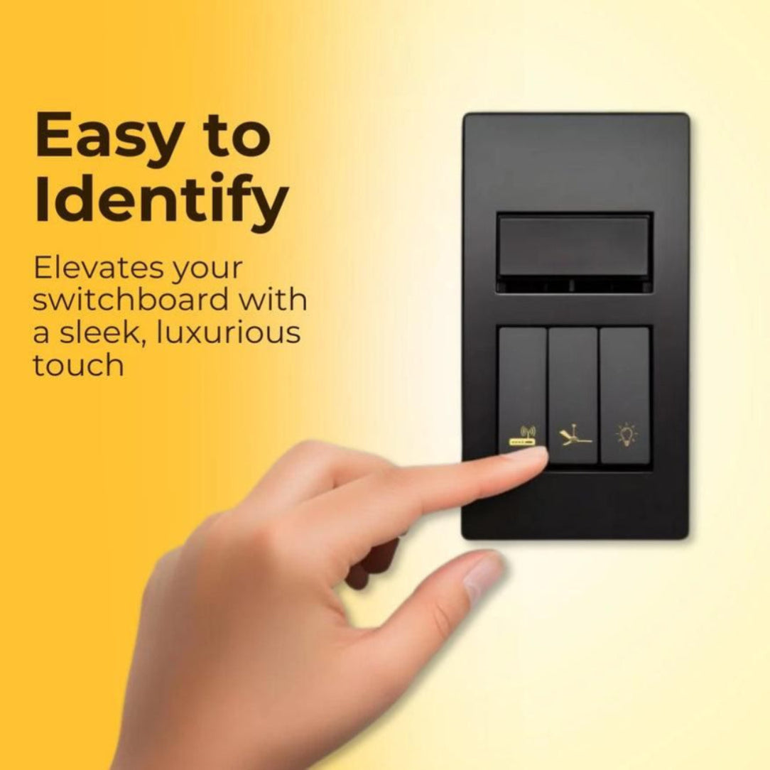 Gold Switch Stickers .