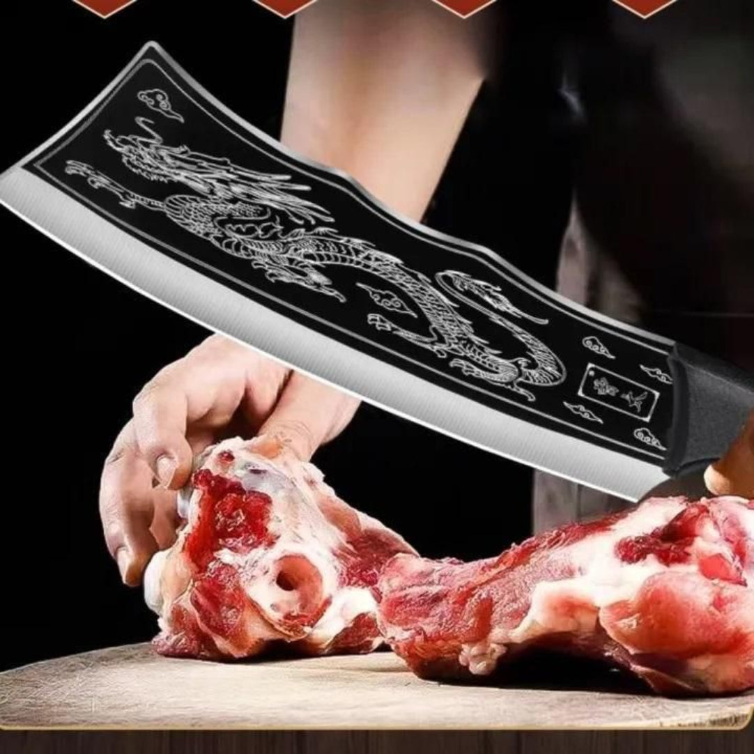 Dragon Chopping Knife Stainless Steel Blade .