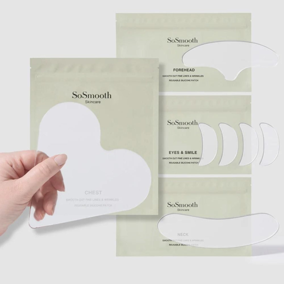 SoSmooth skincare patches packaging on a white background
