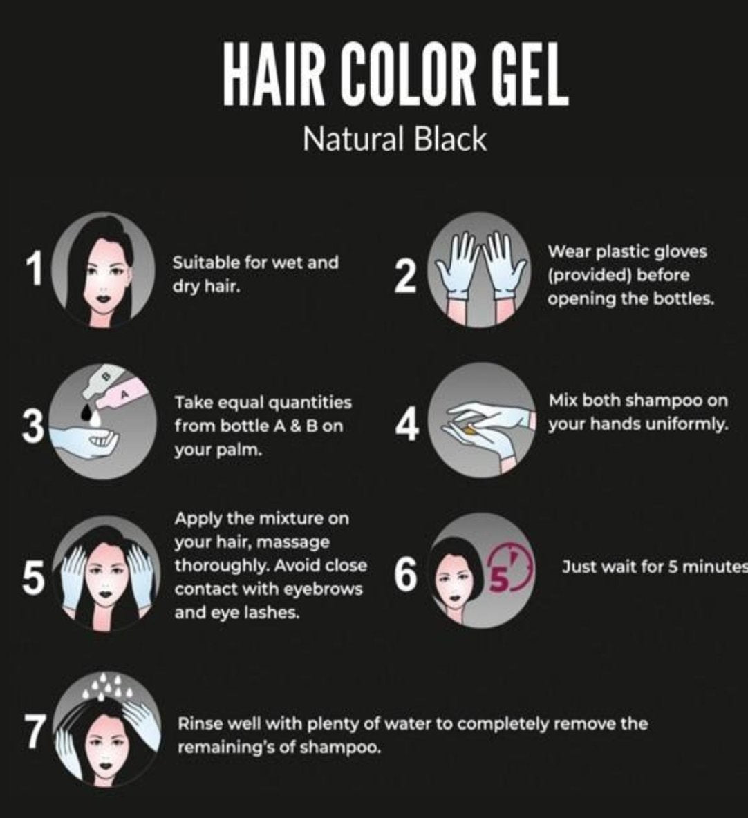 Hair Color Gel - 100% Gray Hair Coverage 125ML (BUY ONE GET ONE FREE)