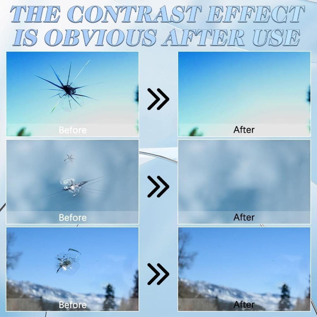 Glass Serum 30ml (BUY ONE GET ONE FREE ) Windshield Repair Resin Cracked Glass Repair Kit, Crack Repairing for Car