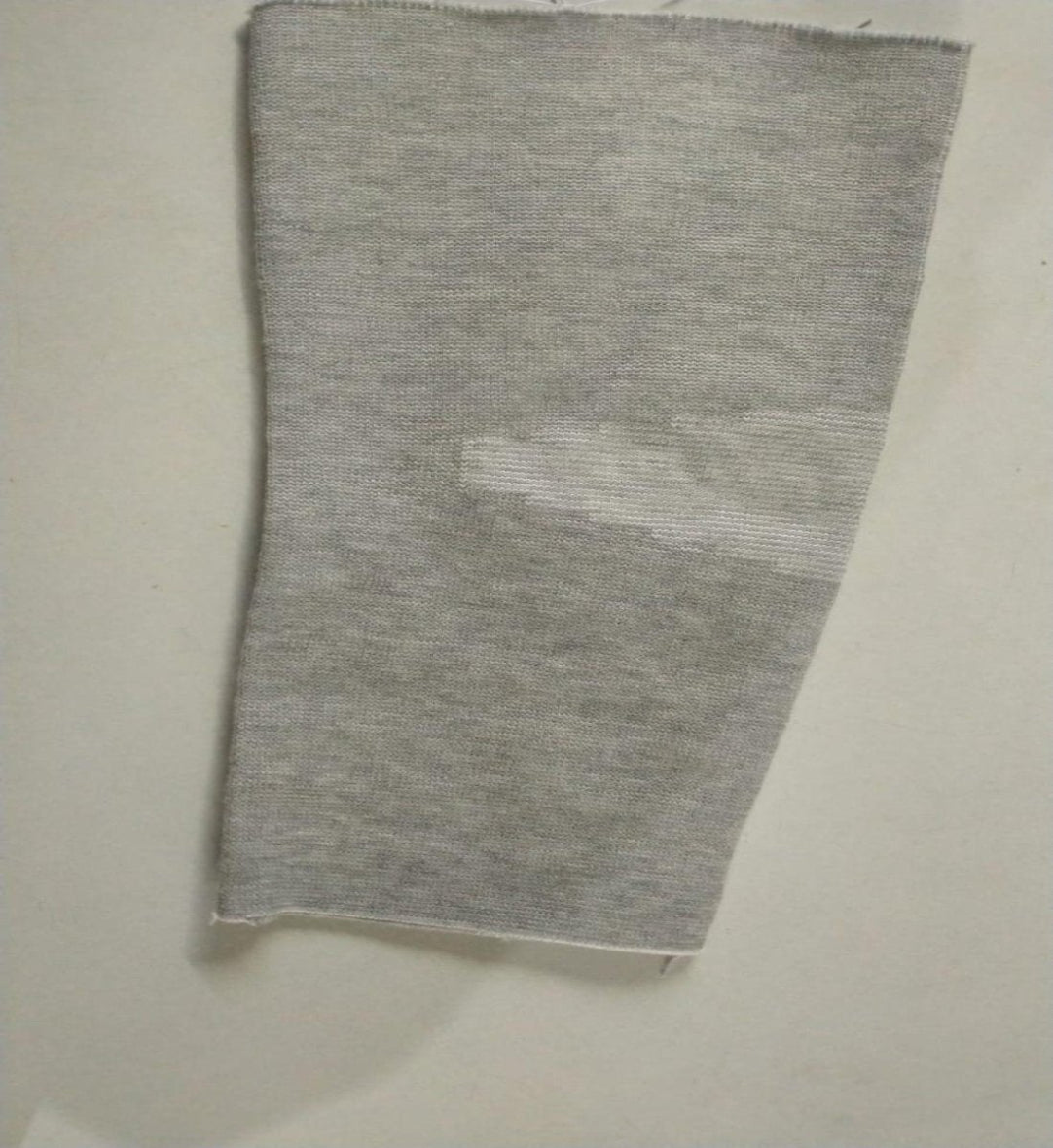 Gray fabric on a white background