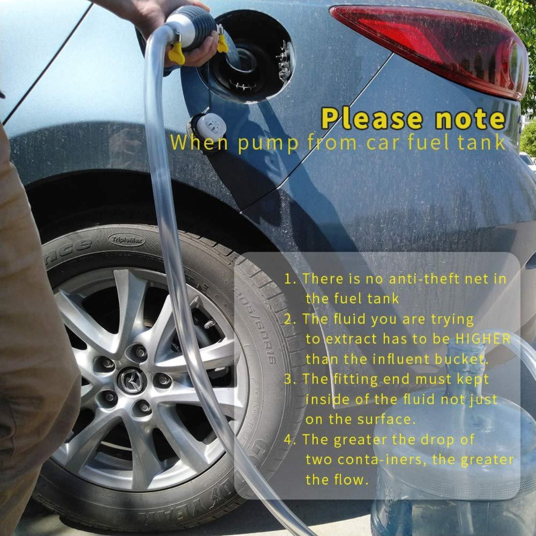 Newest High Flow Siphon Hand Pump Portable Manual Car Fuel Transfer Pump .