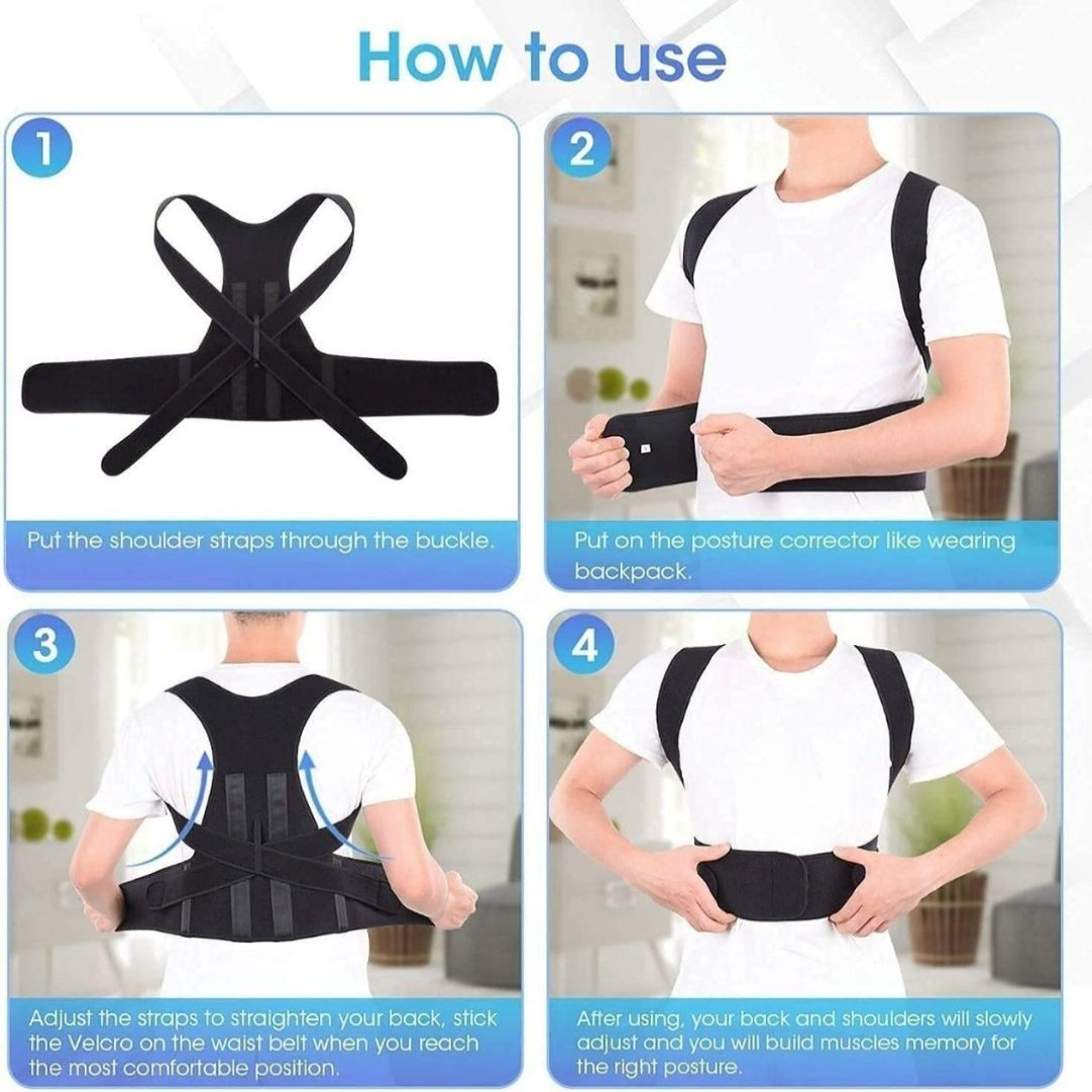 Back & Abdomen Support Pain Relief Posture Corrector Belt .