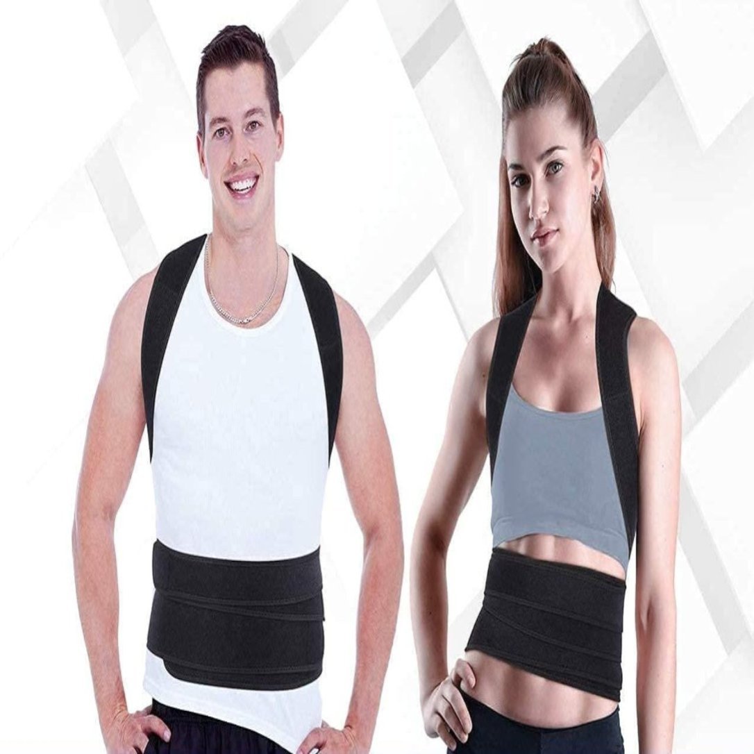 Back & Abdomen Support Pain Relief Posture Corrector Belt .