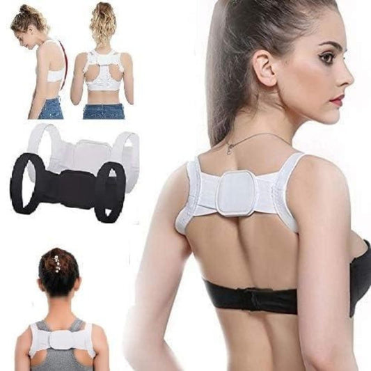 Shoulder & Back Straightener Elastic Spine Support Posture Corrector Belt .