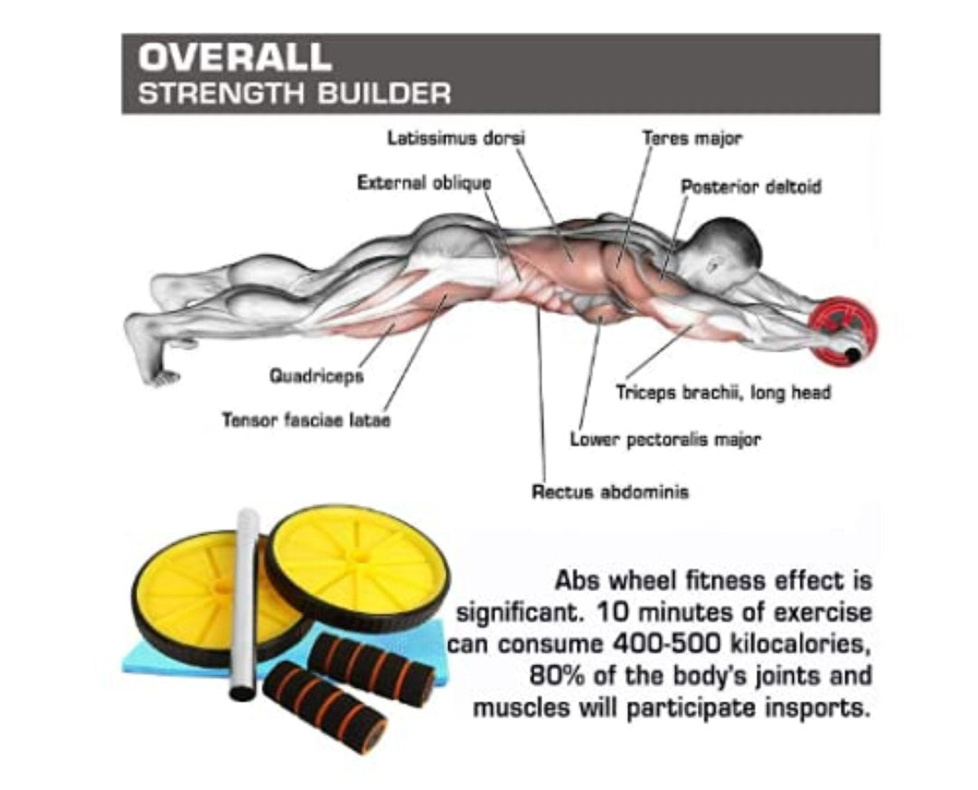 Tummy Trimmer with ABS Wheel Set for Workout