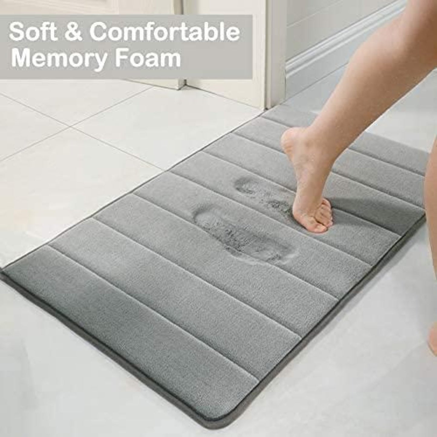 Water Absorbent Soft Memory Foam Bath mat .