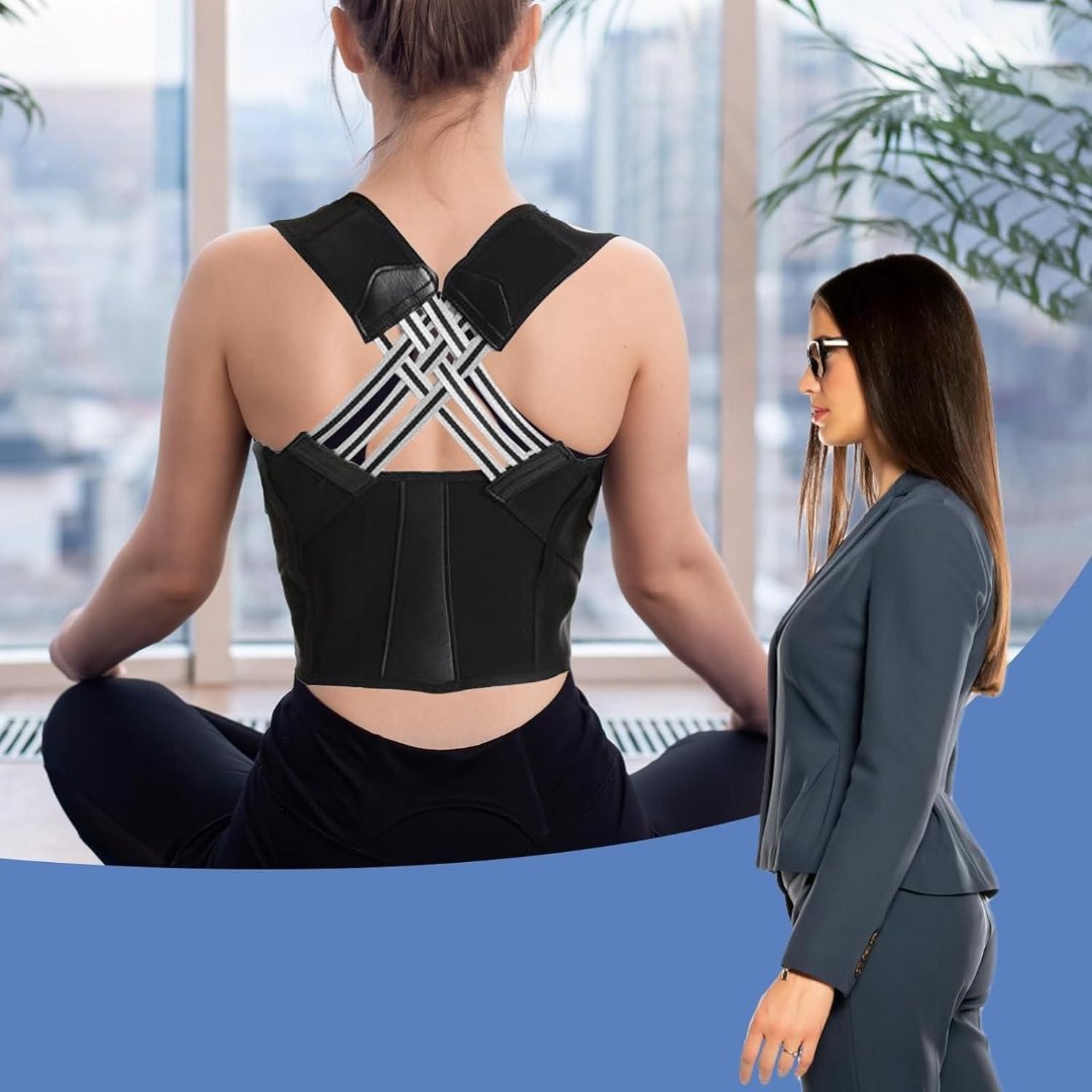 Adjustable Back Posture Corrector/ Slouching Relieve Pain Belt Women Men .