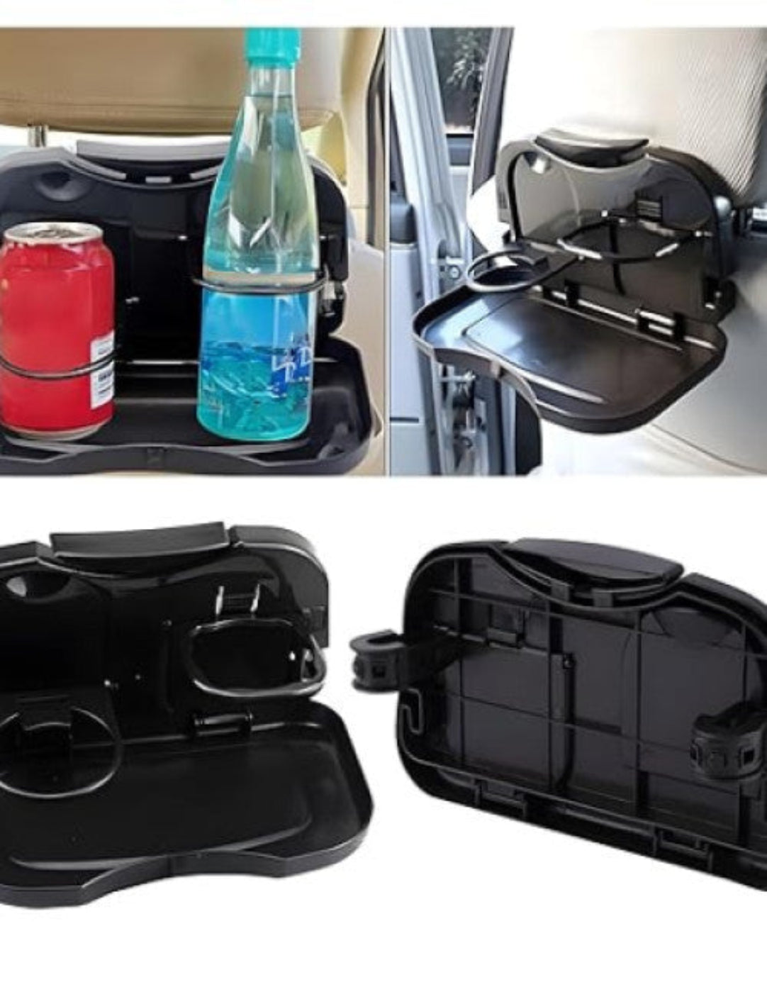 Car Travel Plastic Fold able Meal Drink Cup Tray .
