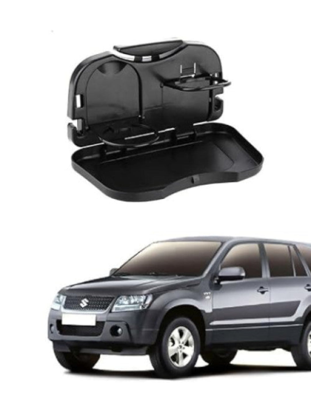 Car Travel Plastic Fold able Meal Drink Cup Tray .