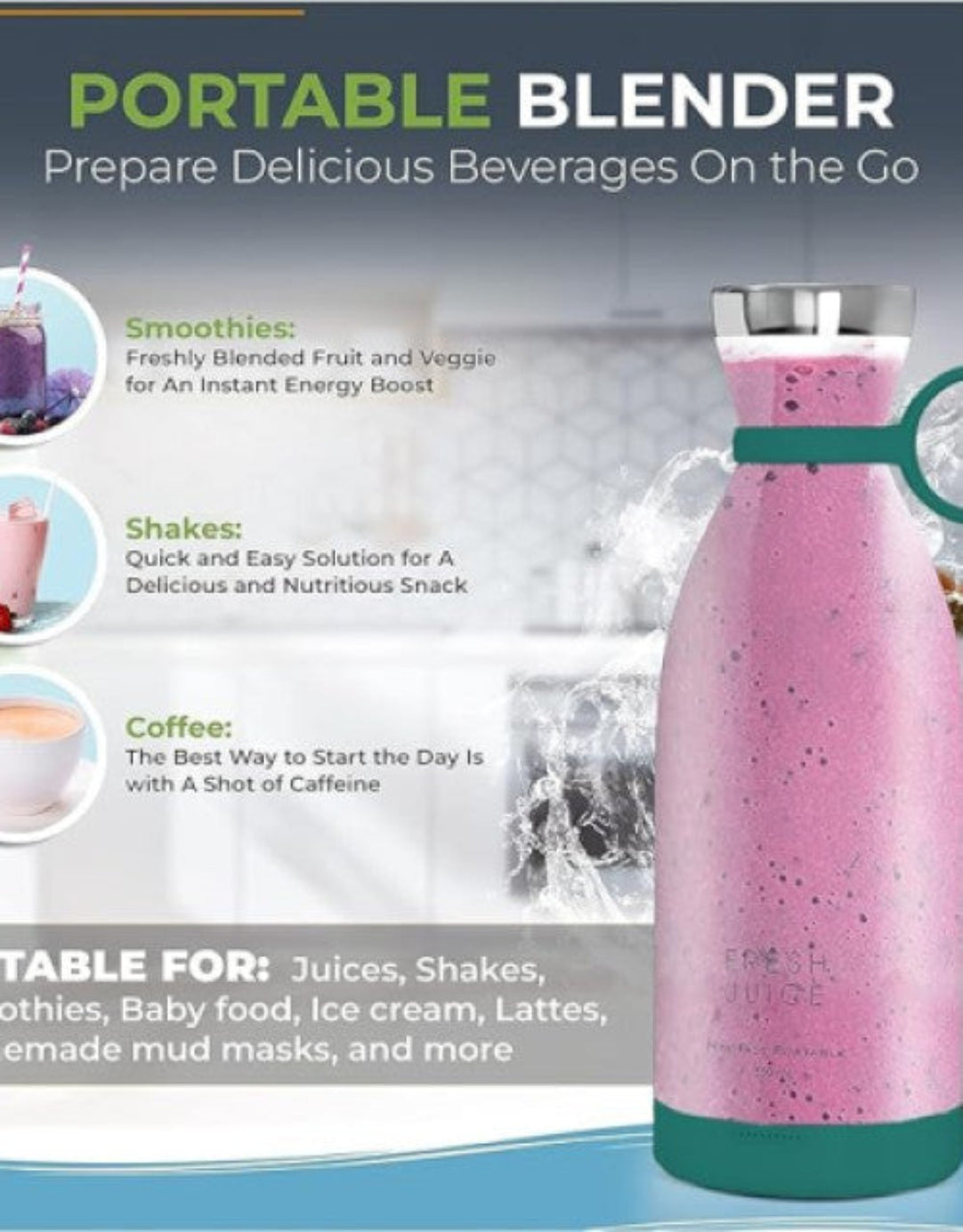 Travel Portable Mini Juice Blender .