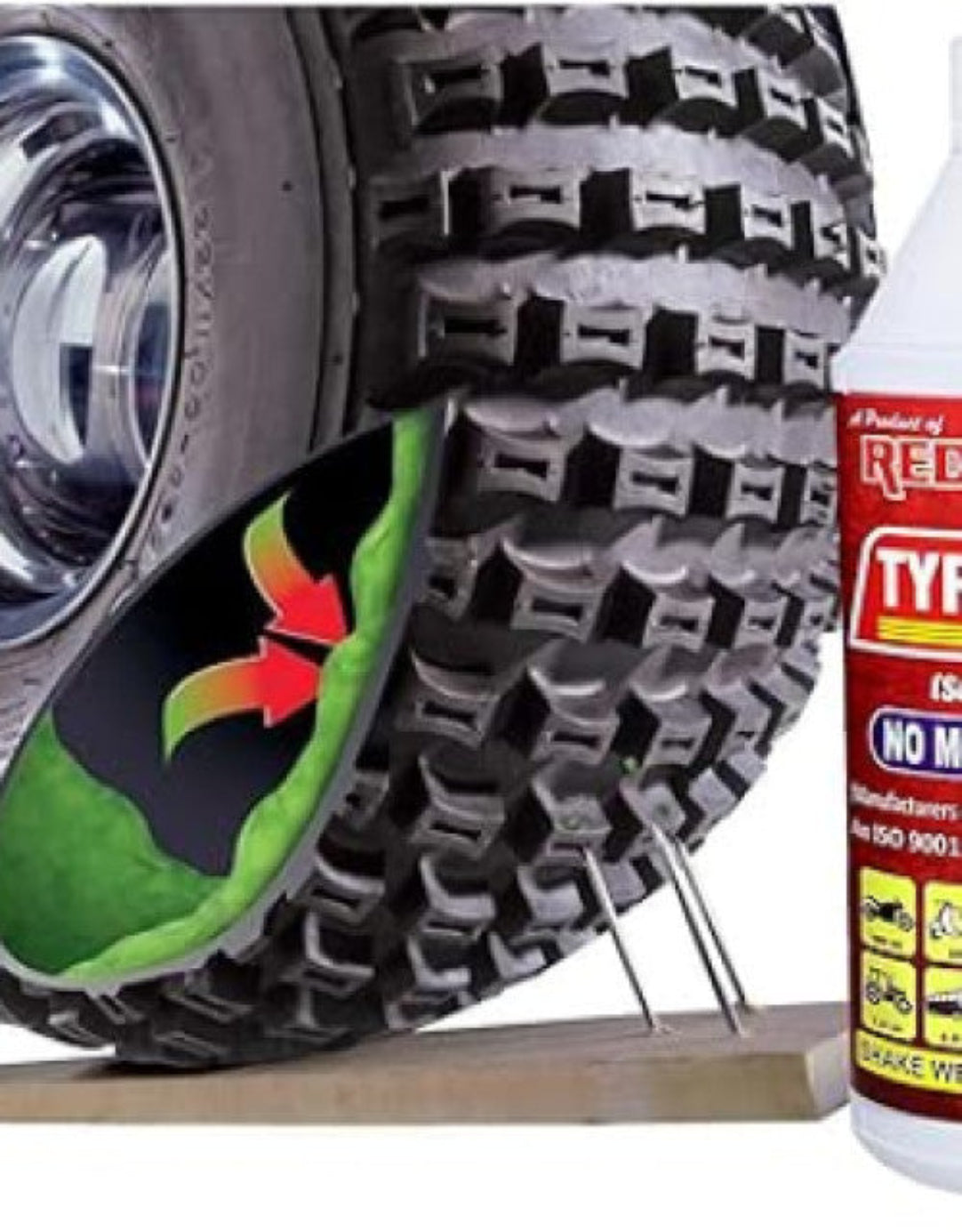 Tubeless Tire Puncture Prevention Kit (Pack of 1) .