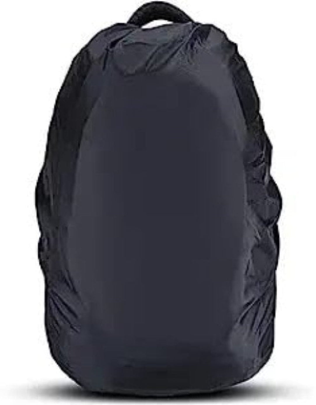 Black backpack cover on a white background