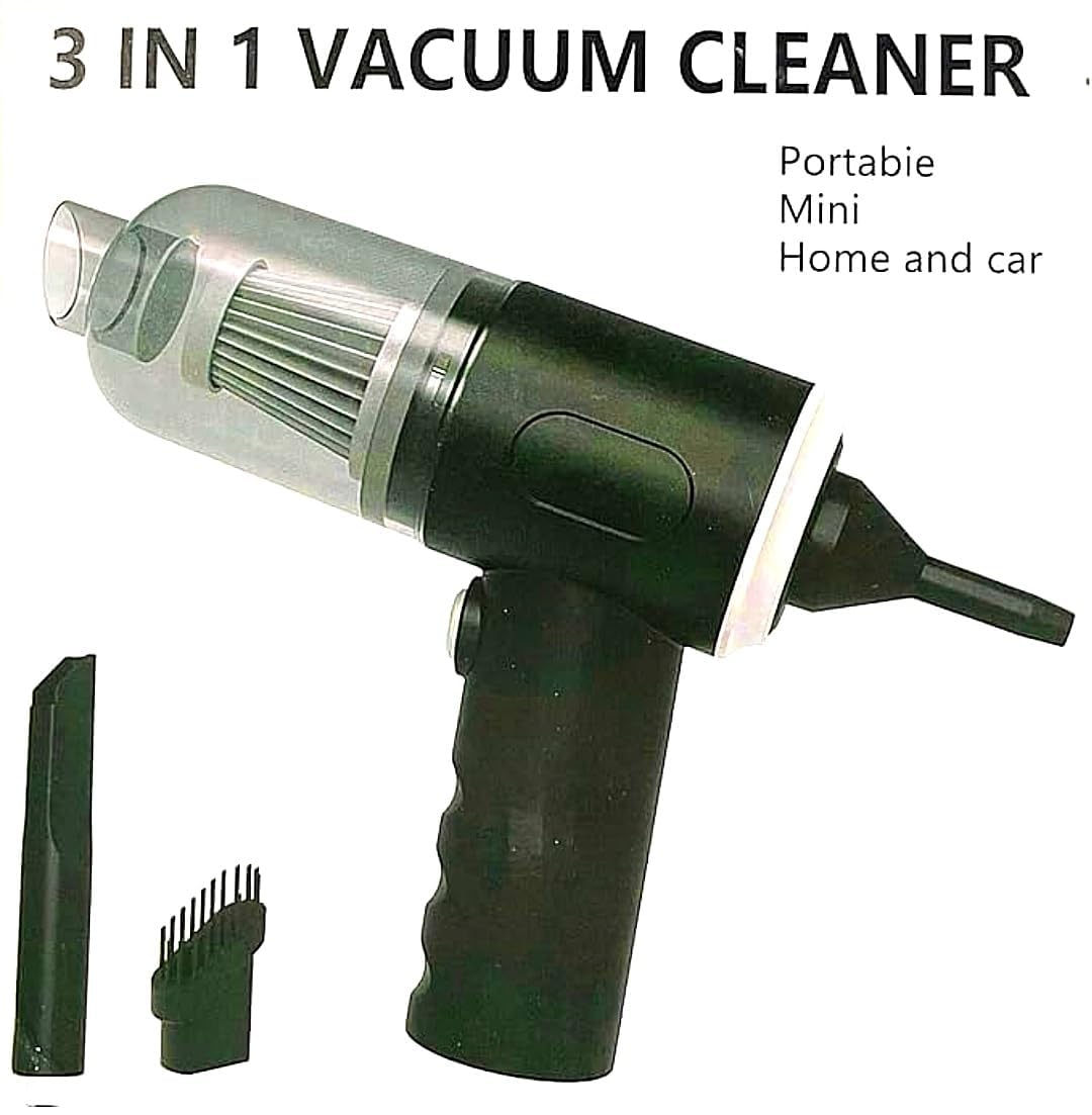 3-in-1 vacuum cleaner with attachments on a white background