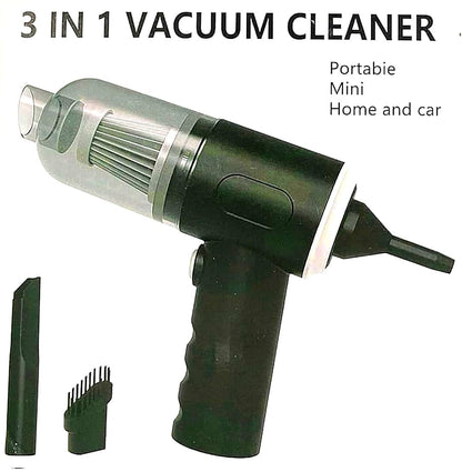 3-in-1 vacuum cleaner with attachments on a white background