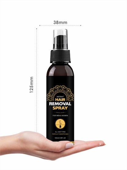 Hair Removal Spray for Men and Women 100 ml - Painless Removal of Unwanted Body Hair - Smooth Hands - Soft Legs - Clean Armpit Spray100 ml)
