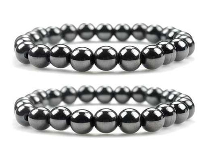Natural Round Beads Magnetic Hematite Crystal Stone 8mm Bracelet ( Buy One Get One Free )