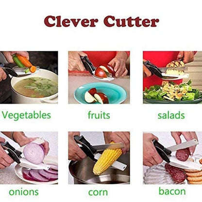 Clever Cutter - 2 in 1 Kitchen Knife .
