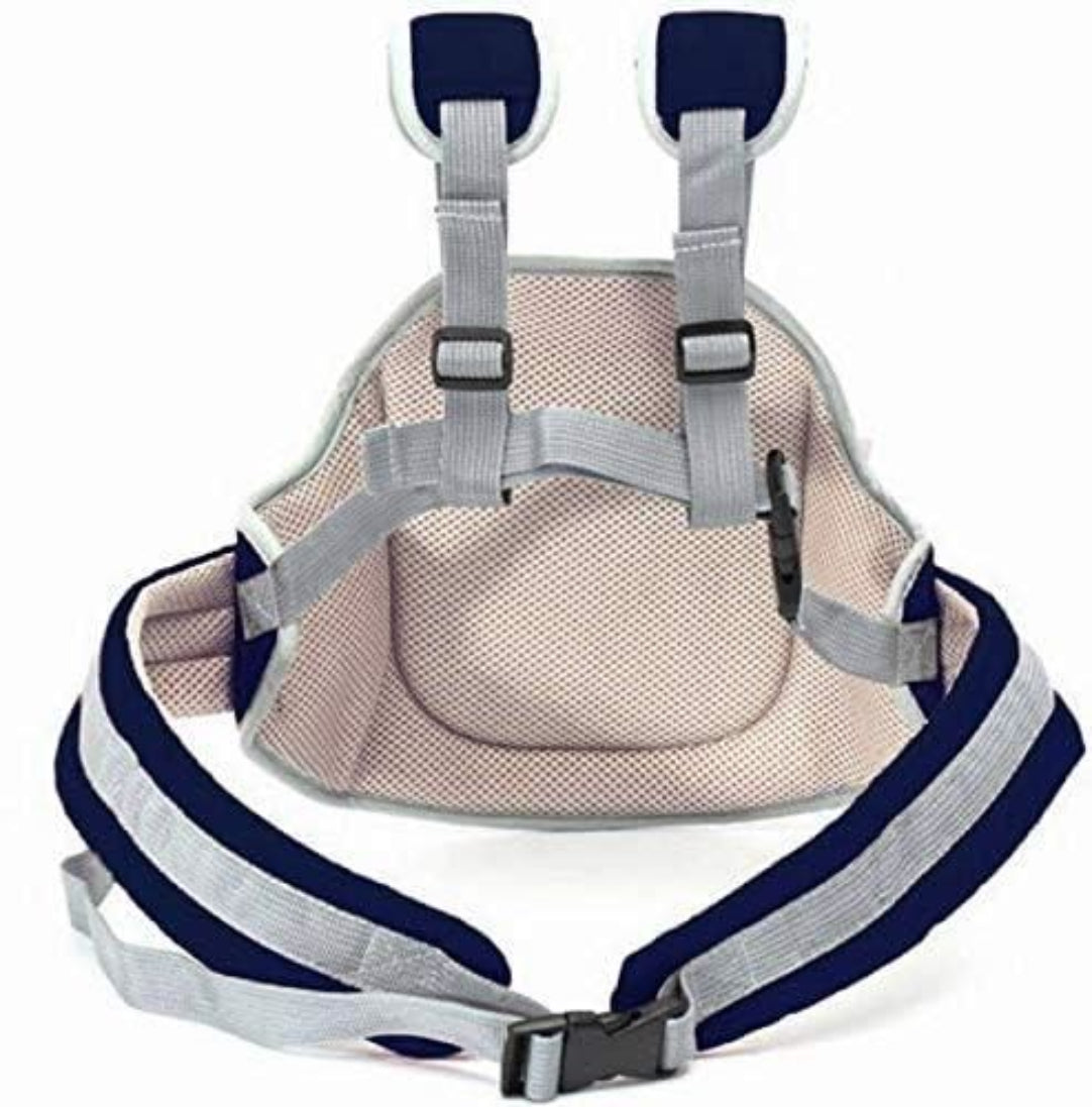 Baby carrier with straps on a white background