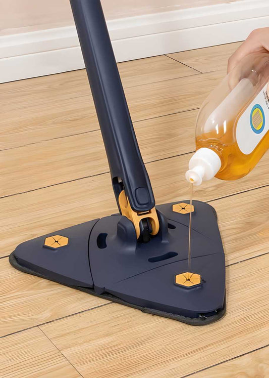 Blue Squeezing Triangle Cleaning Mop .