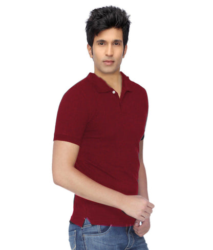 Poly Cotton Solid Half Sleeves Mens Polo T-shirt BUY TWO GET ONE FREE.