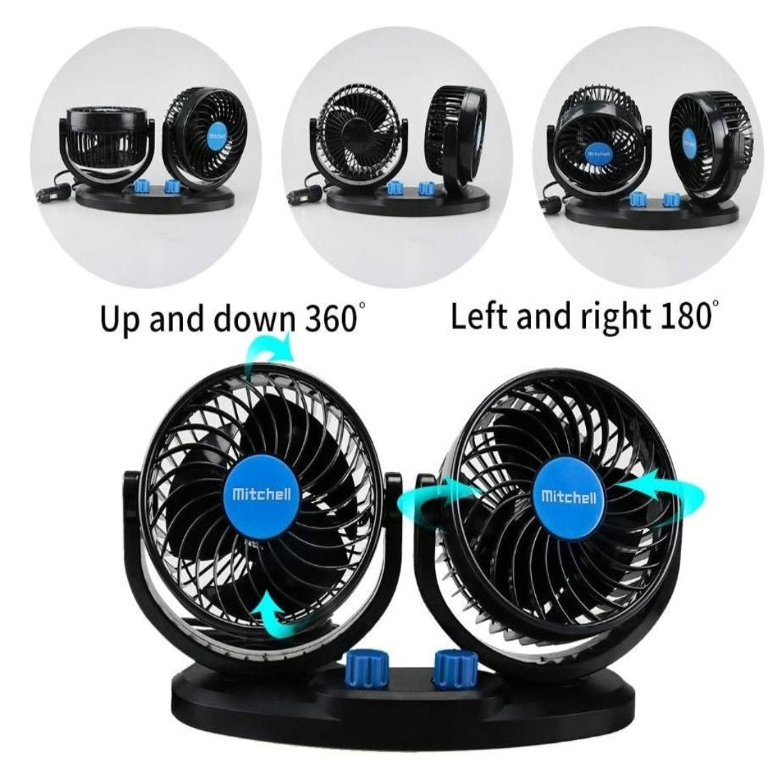 Car Air Circulation Fan 360, Rotatable Auto Car Cooling Fan .