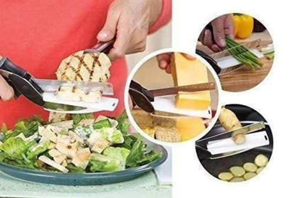 Clever Cutter - 2 in 1 Kitchen Knife .