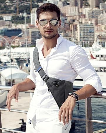 Mens Lightweight Crossbody Chest Sling Bags .