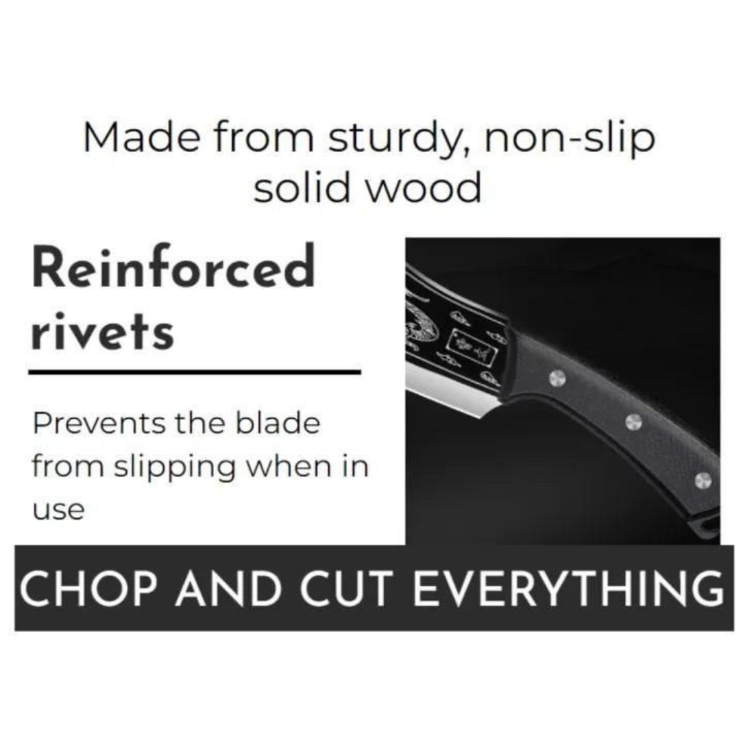 Dragon Chopping Knife Stainless Steel Blade .