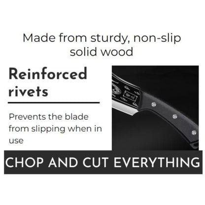 Dragon Chopping Knife Stainless Steel Blade .