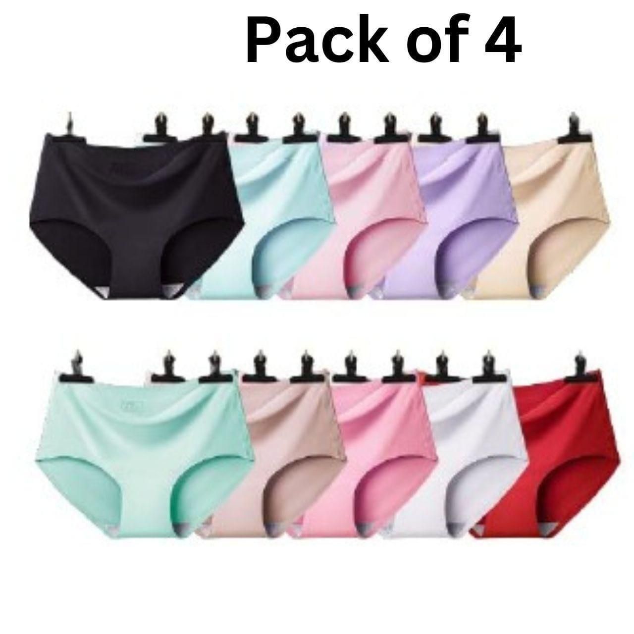 Women's Seamless Underwear for Women (Multicolor) (Pack of 4) .