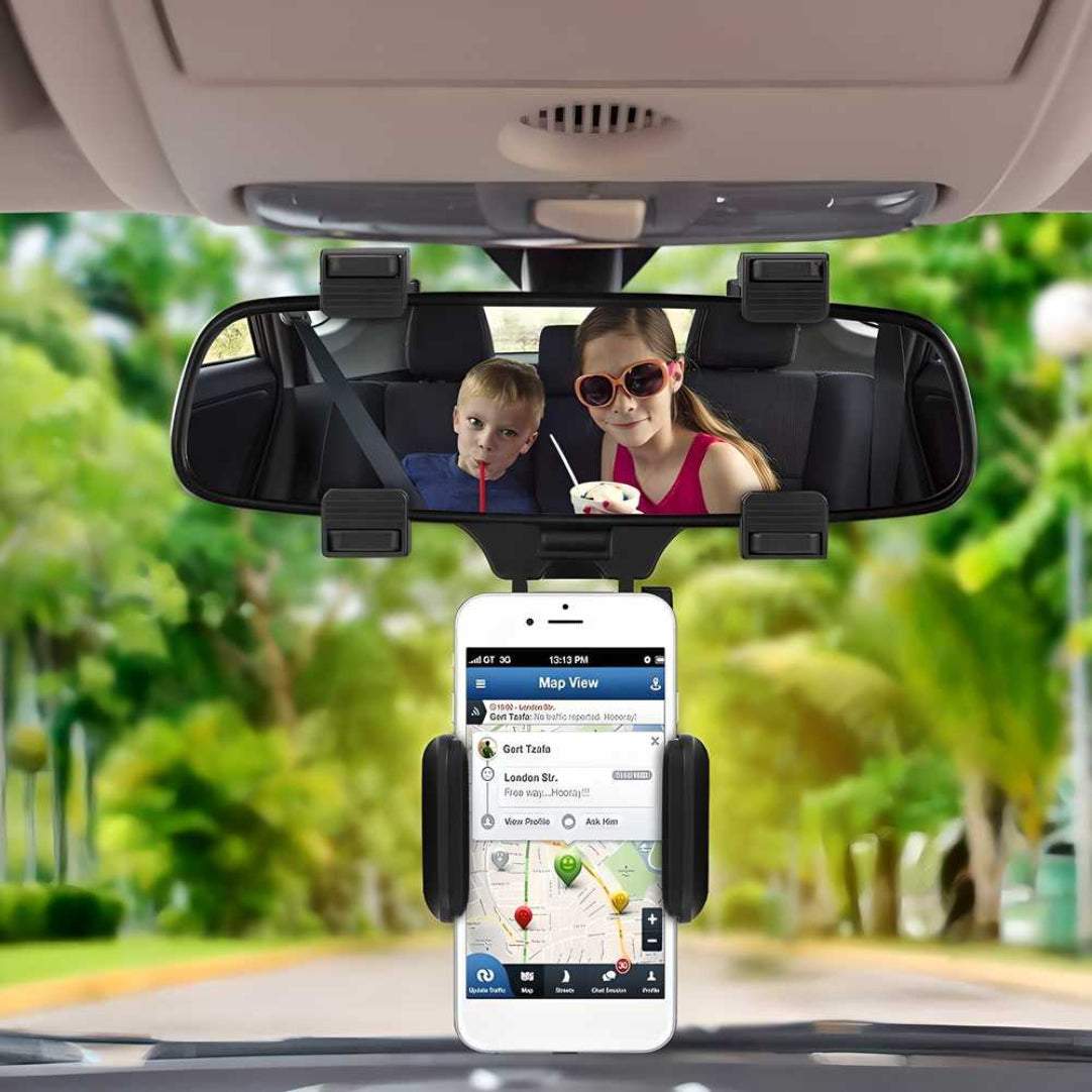 Rearview Mirror Phone Holder.