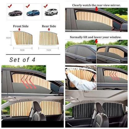 Car Thermal Magnetic Window Sunshield 4 Pcs .