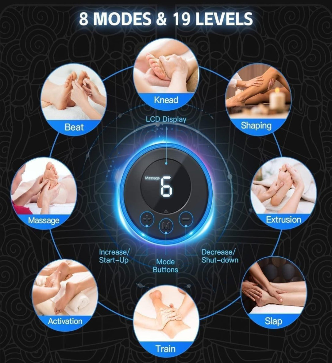 Vibrating Bubble Electric Ems Foot Massager Pad .