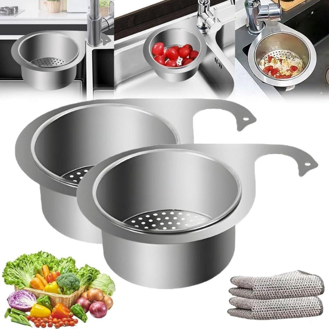 Stainless Steel Swan Drain Basket Sink Strainer .